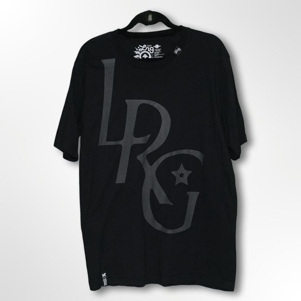 LRG Men's Black Graphic T-Shirt - Size Large